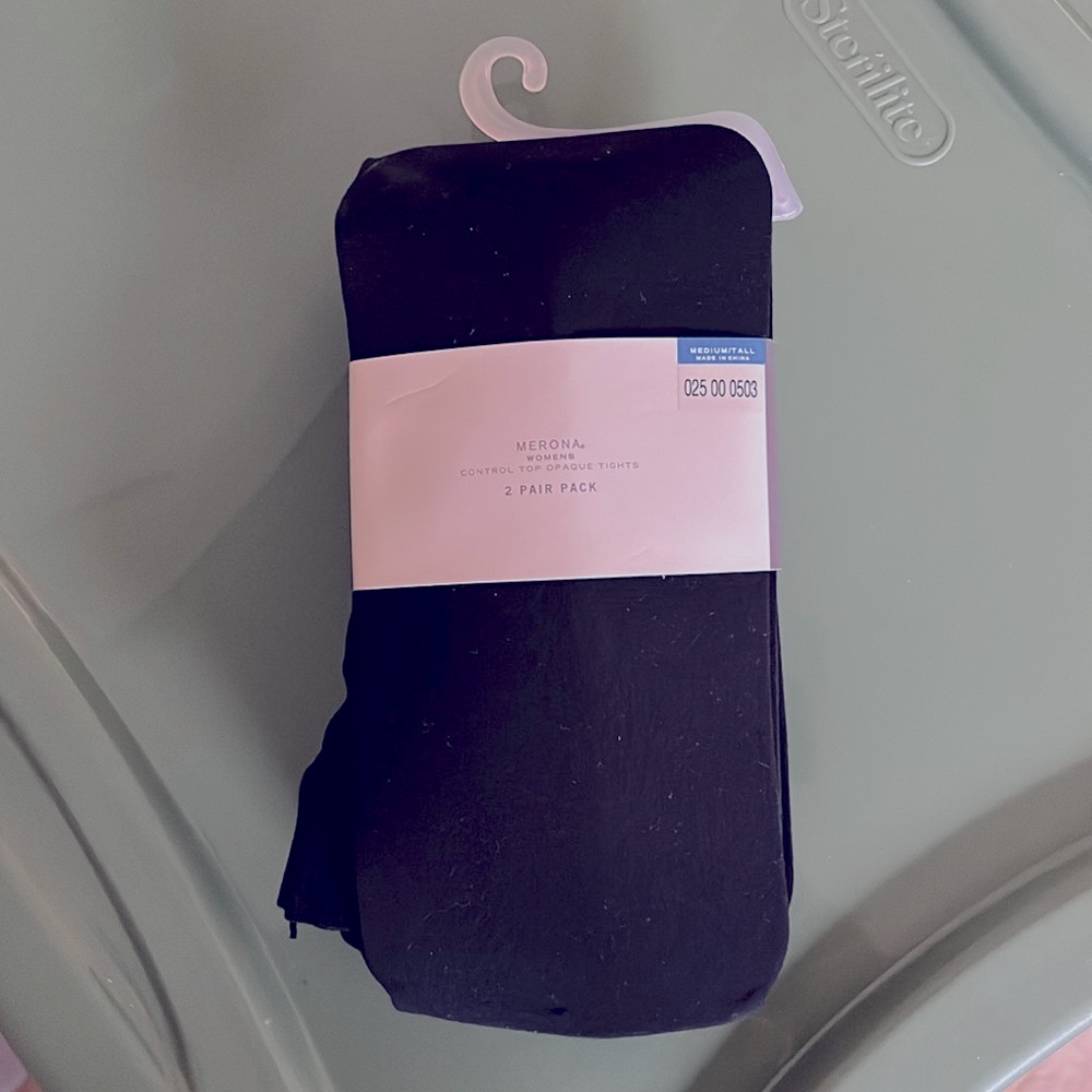 2 pair pack Merona Control Top Opaque Tights
